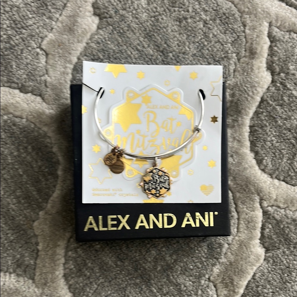 Alex and Ani Silver and Gold Bat Mitzvah Bracelet